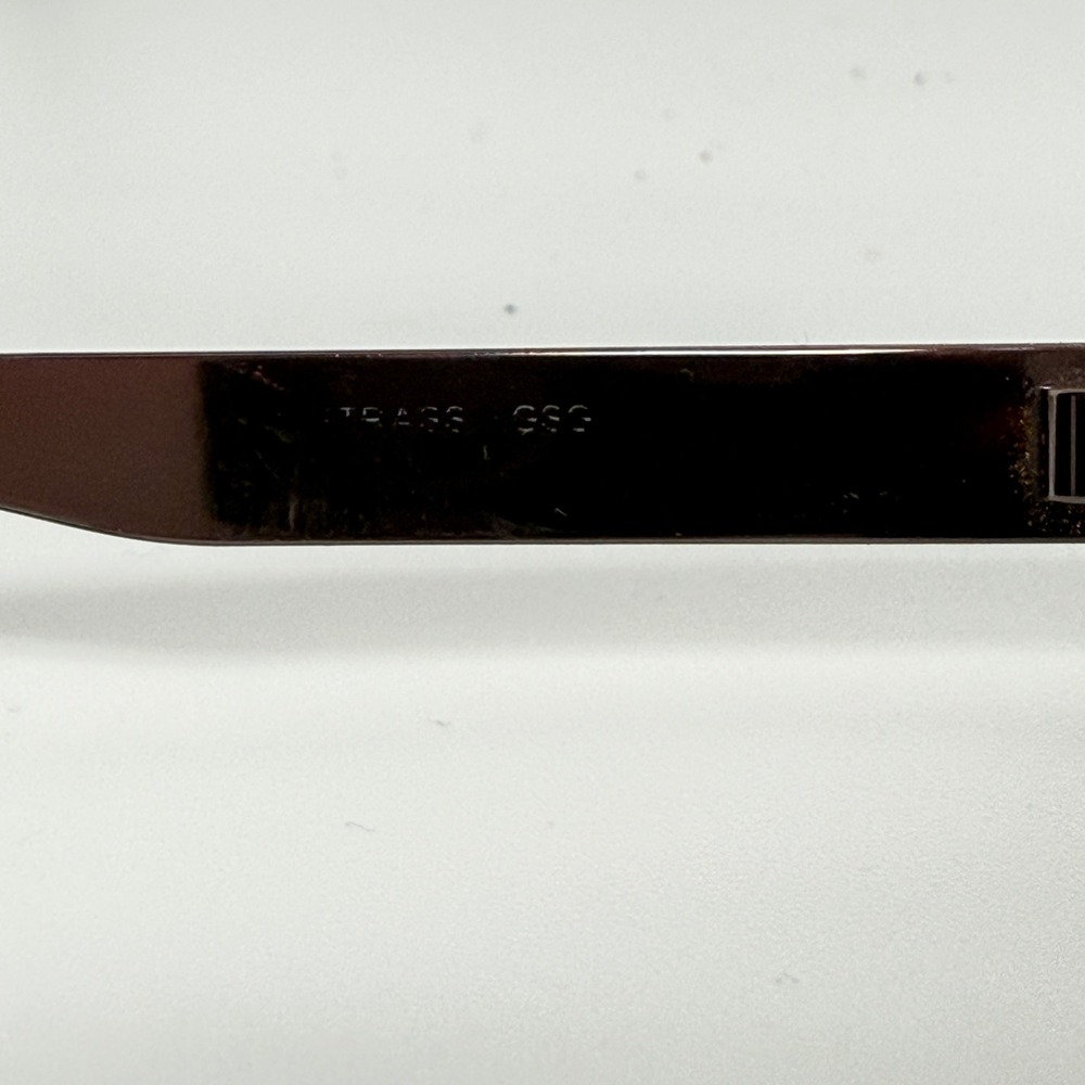 Gucci Womens Rectangular Half Rim Eyeglasses Brown Strass Crystal GG 22348 - Picture 5 of 7